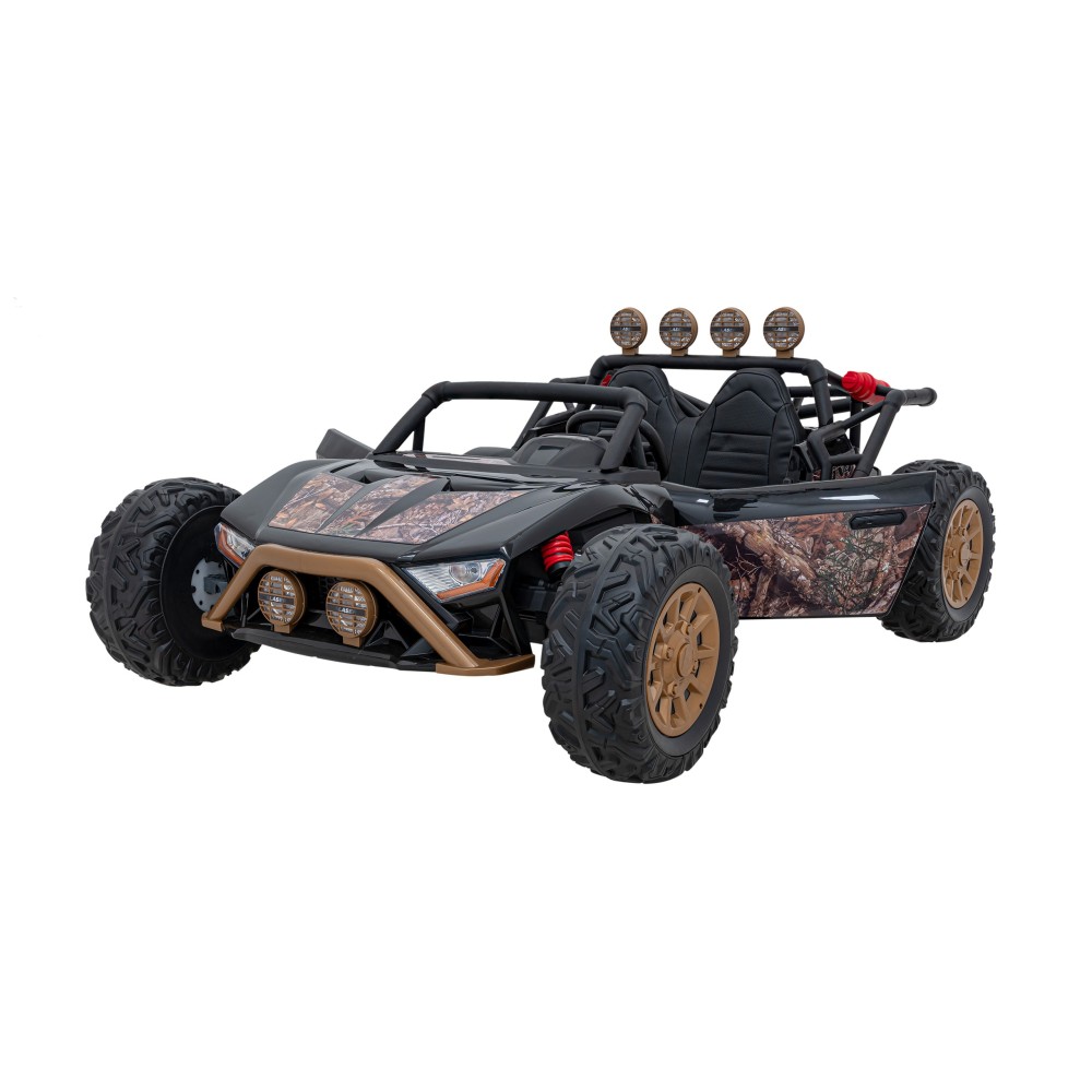 JOKO Veľké Elektrické Autíčko Buggy Racing 5, Dvojmiestne Kožené sedadlo, penové kolesá, 2x200W, nosnosť 50kg, modré