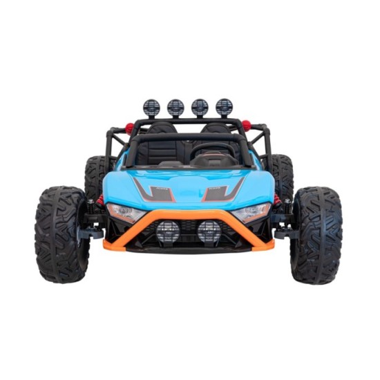 JOKO Veľké Elektrické Autíčko Buggy Racing 5, Dvojmiestne Kožené sedadlo, penové kolesá, 2x200W, nosnosť 50kg, modré