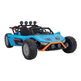 JOKO Veľké Elektrické Autíčko Buggy Racing 5, Dvojmiestne Kožené sedadlo, penové kolesá, 2x200W, nosnosť 50kg, modré