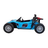 JOKO Veľké Elektrické Autíčko Buggy Racing 5, Dvojmiestne Kožené sedadlo, penové kolesá, 2x200W, nosnosť 50kg, modré