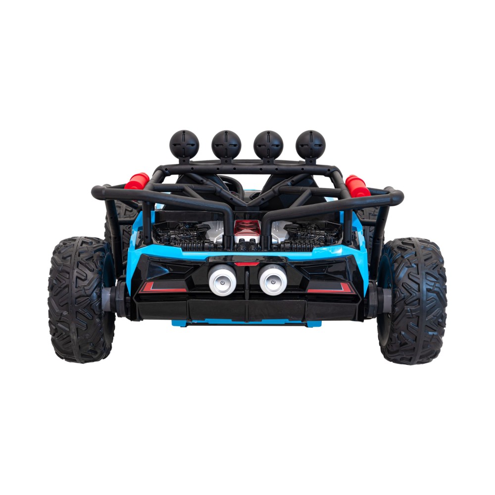JOKO Veľké Elektrické Autíčko Buggy Racing 5, Dvojmiestne Kožené sedadlo, penové kolesá, 2x200W, nosnosť 50kg, modré