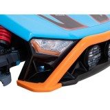 JOKO Veľké Elektrické Autíčko Buggy Racing 5, Dvojmiestne Kožené sedadlo, penové kolesá, 2x200W, nosnosť 50kg, modré