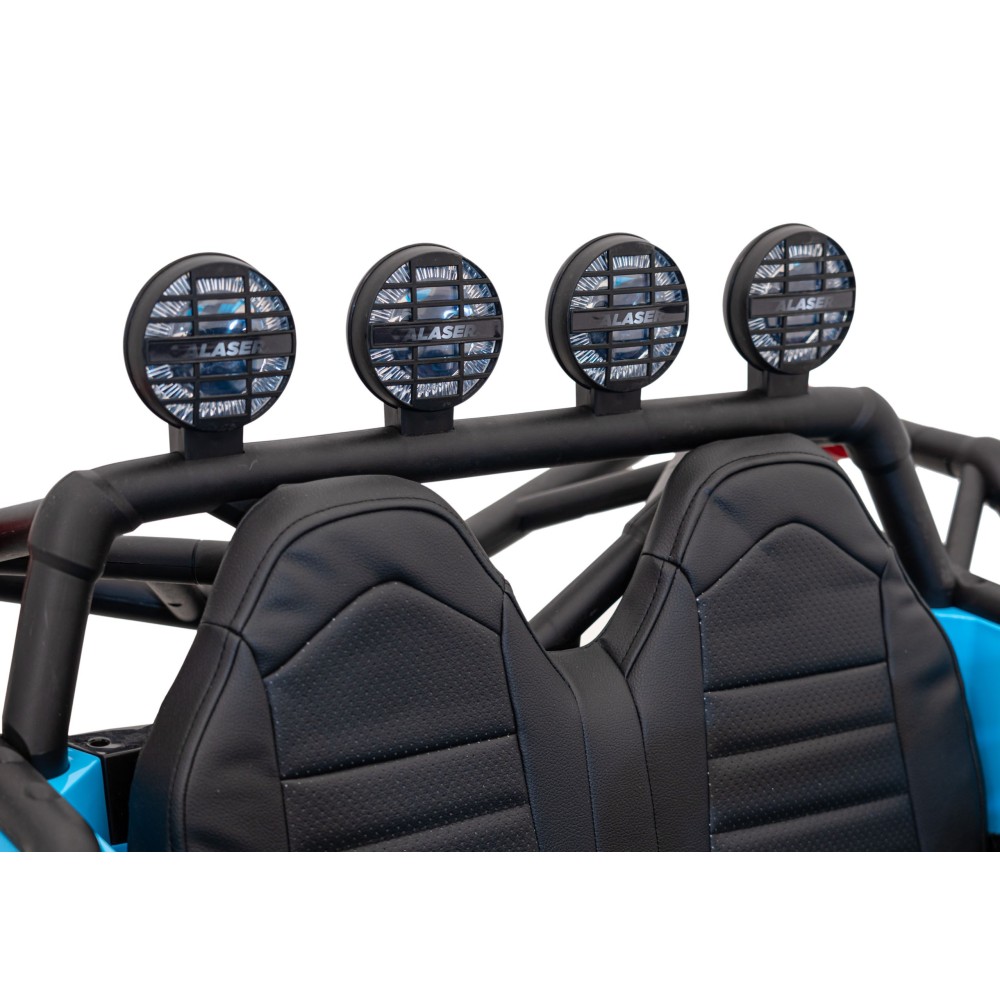 JOKO Veľké Elektrické Autíčko Buggy Racing 5, Dvojmiestne Kožené sedadlo, penové kolesá, 2x200W, nosnosť 50kg, modré