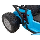 JOKO Veľké Elektrické Autíčko Buggy Racing 5, Dvojmiestne Kožené sedadlo, penové kolesá, 2x200W, nosnosť 50kg, modré
