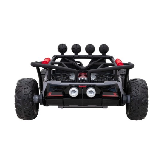 JOKO Veľké Elektrické Autíčko Buggy Racing 5, Dvojmiestne Kožené sedadlo, penové kolesá, 2x200W, nosnosť 50kg, sivé