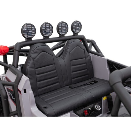 JOKO Veľké Elektrické Autíčko Buggy Racing 5, Dvojmiestne Kožené sedadlo, penové kolesá, 2x200W, nosnosť 50kg, sivé