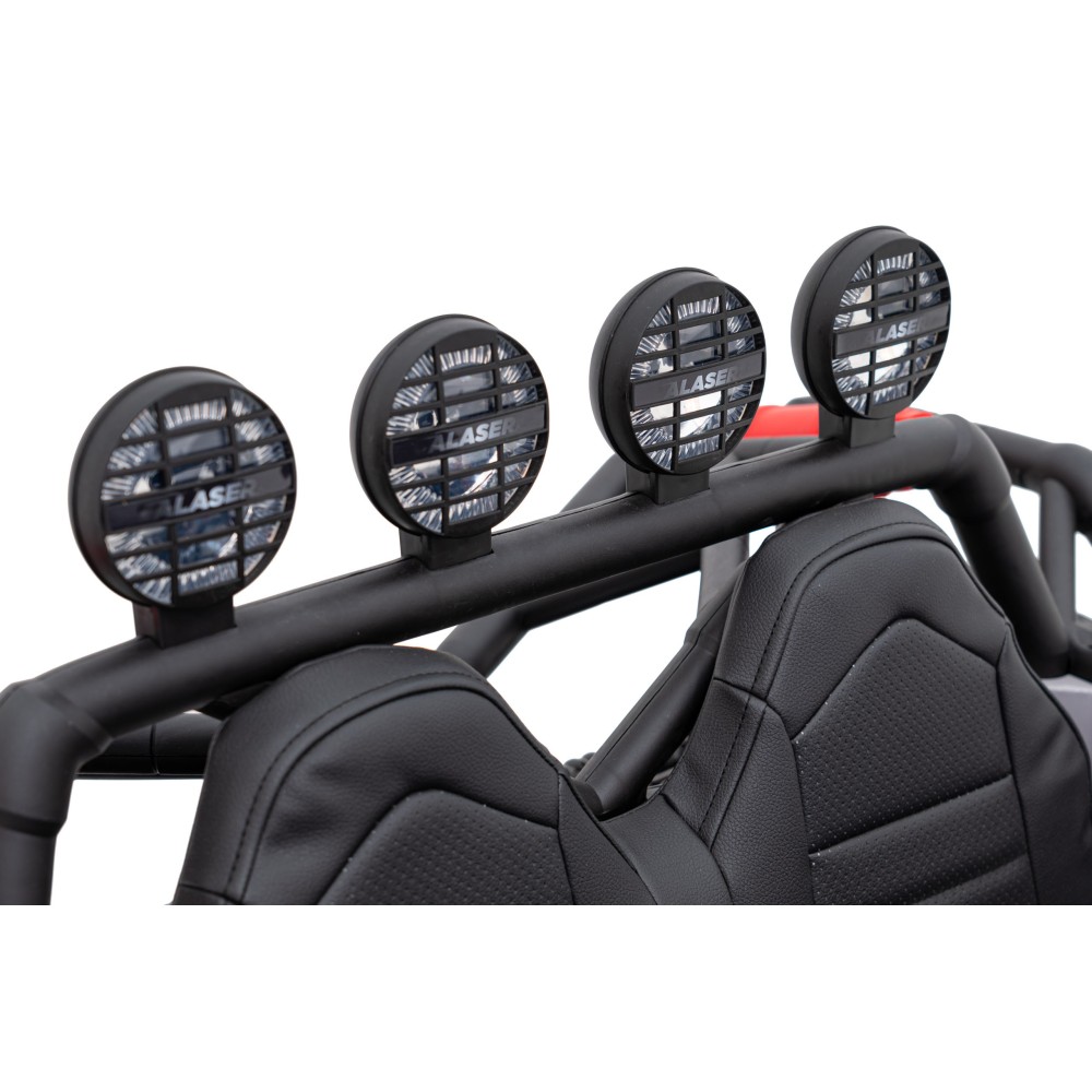 JOKO Veľké Elektrické Autíčko Buggy Racing 5, Dvojmiestne Kožené sedadlo, penové kolesá, 2x200W, nosnosť 50kg, sivé