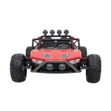 JOKO Veľké Elektrické Autíčko Buggy Racing 5, Dvojmiestne Kožené sedadlo, penové kolesá, 2x200W, nosnosť 50kg, červené