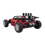 JOKO Veľké Elektrické Autíčko Buggy Racing 5, Dvojmiestne Kožené sedadlo, penové kolesá, 2x200W, nosnosť 50kg, červené