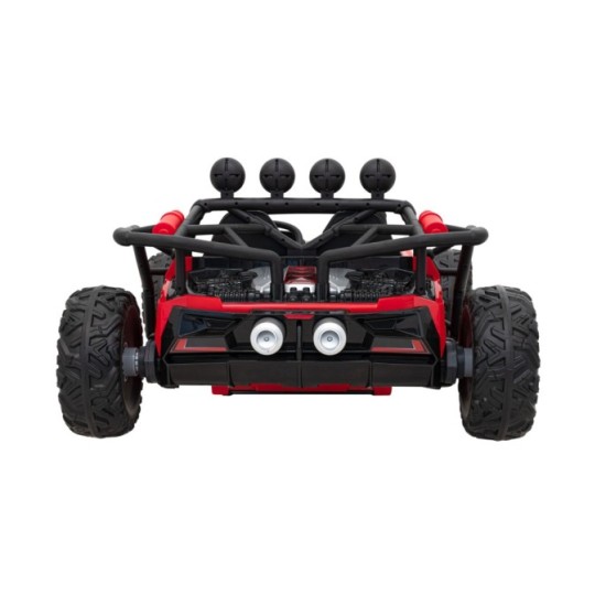 JOKO Veľké Elektrické Autíčko Buggy Racing 5, Dvojmiestne Kožené sedadlo, penové kolesá, 2x200W, nosnosť 50kg, červené