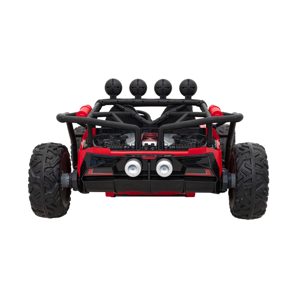 JOKO Veľké Elektrické Autíčko Buggy Racing 5, Dvojmiestne Kožené sedadlo, penové kolesá, 2x200W, nosnosť 50kg, červené
