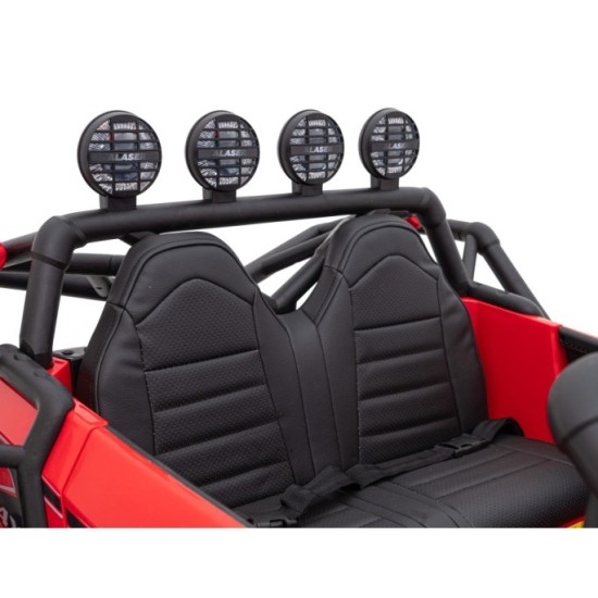 JOKO Veľké Elektrické Autíčko Buggy Racing 5, Dvojmiestne Kožené sedadlo, penové kolesá, 2x200W, nosnosť 50kg, červené