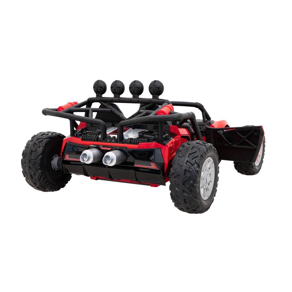 JOKO Veľké Elektrické Autíčko Buggy Racing 5, Dvojmiestne Kožené sedadlo, penové kolesá, 2x200W, nosnosť 50kg, červené