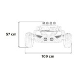 JOKO Veľké Elektrické Autíčko Buggy Racing 5, Dvojmiestne Kožené sedadlo, penové kolesá, 2x200W, nosnosť 50kg, červené