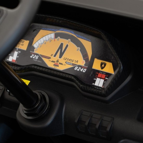 JOKO Veľké Elektrické Autíčko Lamborghini Aventador SV, kožené sedadlo, penové kolesá, nosnosť 100kg, 2x200W, 24V, modré