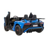 JOKO Veľké Elektrické Autíčko Lamborghini Aventador SV, kožené sedadlo, penové kolesá, nosnosť 100kg, 2x200W, 24V, modré