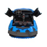 JOKO Veľké Elektrické Autíčko Lamborghini Aventador SV, kožené sedadlo, penové kolesá, nosnosť 100kg, 2x200W, 24V, modré