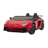 JOKO Veľké Elektrické Autíčko Lamborghini Aventador SV, kožené sedadlo, penové kolesá, nosnosť 100kg, 2x200W, 24V, červené