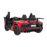 JOKO Veľké Elektrické Autíčko Lamborghini Aventador SV, kožené sedadlo, penové kolesá, nosnosť 100kg, 2x200W, 24V, červené