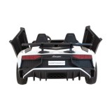 JOKO Veľké Elektrické Autíčko Lamborghini Aventador SV, kožené sedadlo, penové kolesá, nosnosť 100kg, 2x200W, 24V, biele