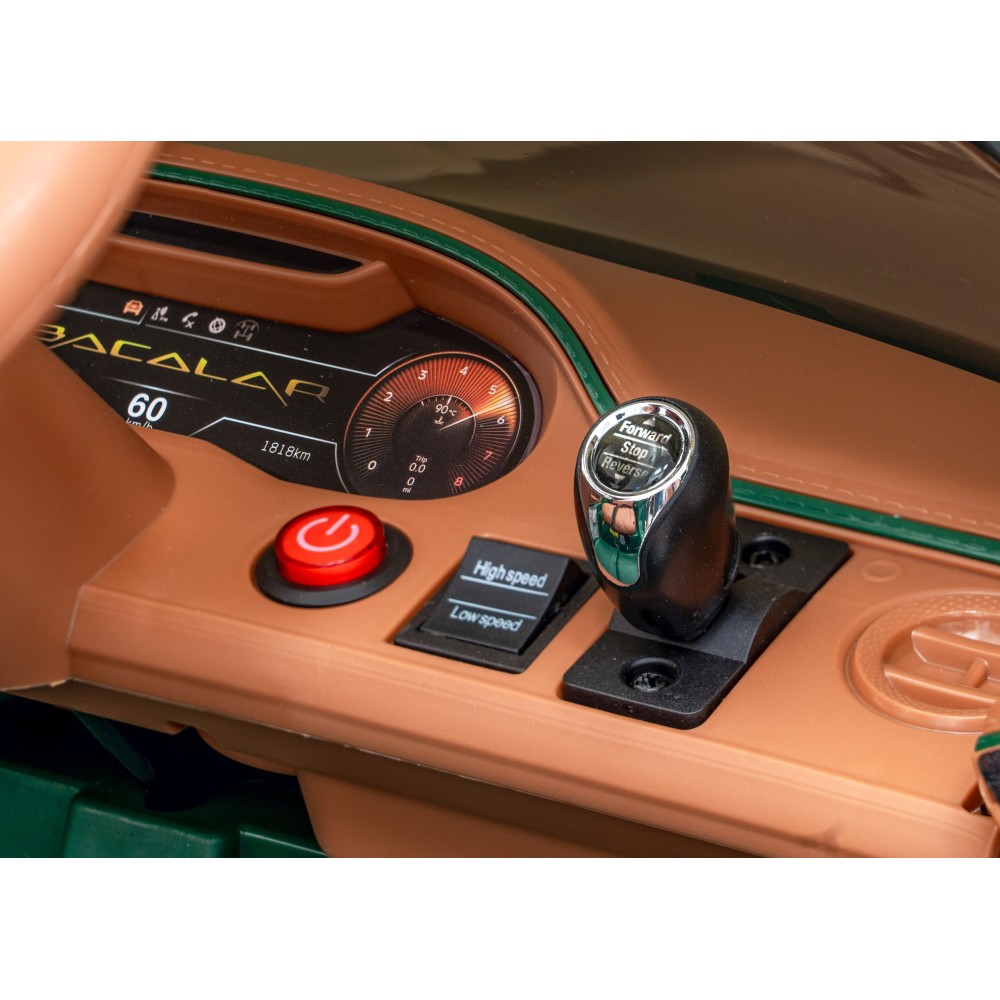 JOKO Elektrické autíčko Bentley Bacalar, penové kolesá, kožené sedadlo, zelené