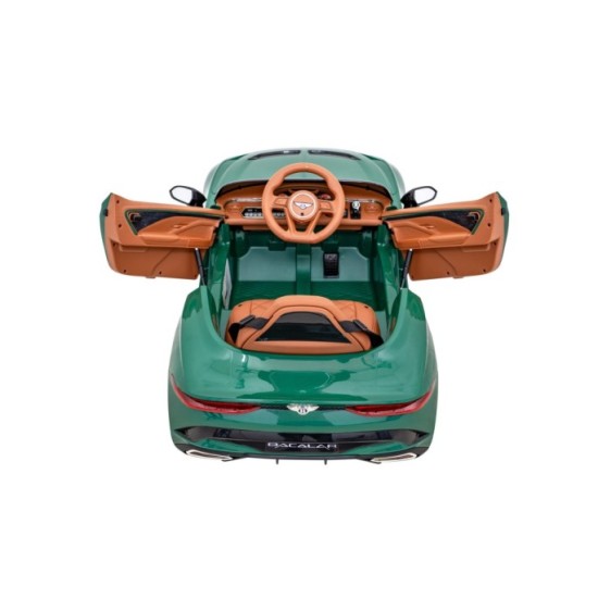 JOKO Elektrické autíčko Bentley Bacalar, penové kolesá, kožené sedadlo, zelené