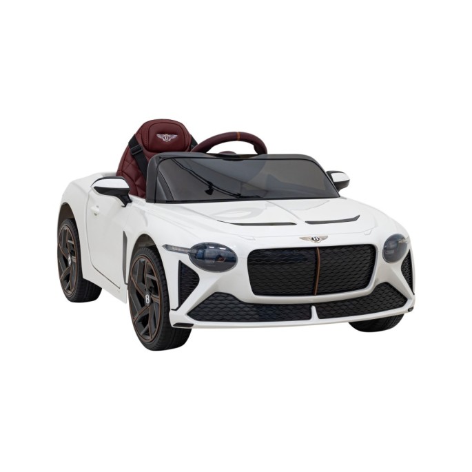 JOKO Elektrické autíčko Bentley Bacalar, penové kolesá, kožené sedadlo, biele