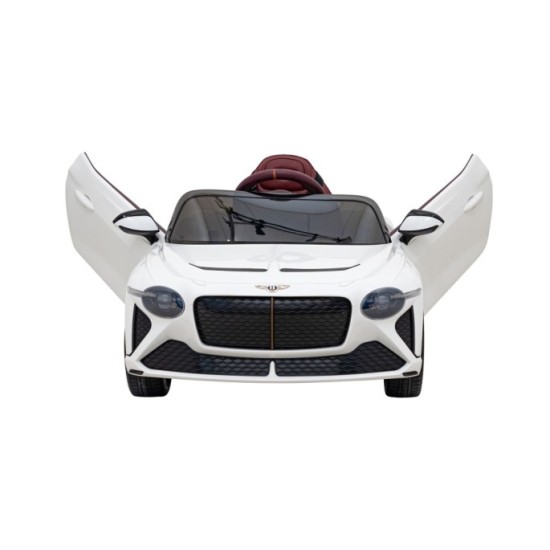 JOKO Elektrické autíčko Bentley Bacalar, penové kolesá, kožené sedadlo, biele