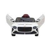 JOKO Elektrické autíčko Bentley Bacalar, penové kolesá, kožené sedadlo, biele