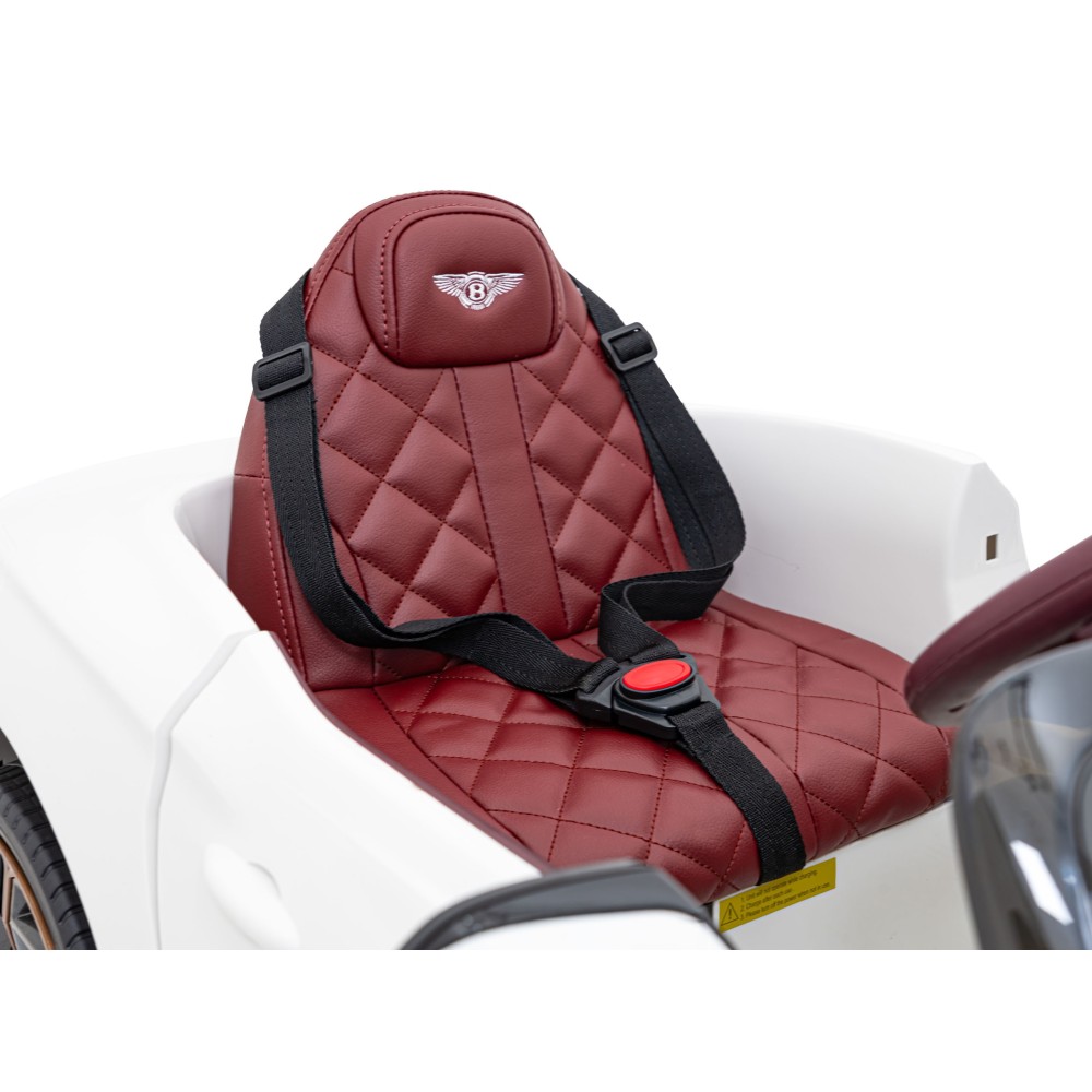 JOKO Elektrické autíčko Bentley Bacalar, penové kolesá, kožené sedadlo, biele