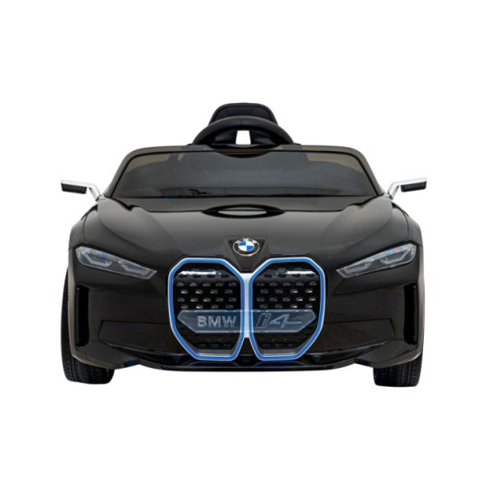 JOKO Elektrické autíčko BMW I4, penové kolesá, kožené sedadlo, čierne