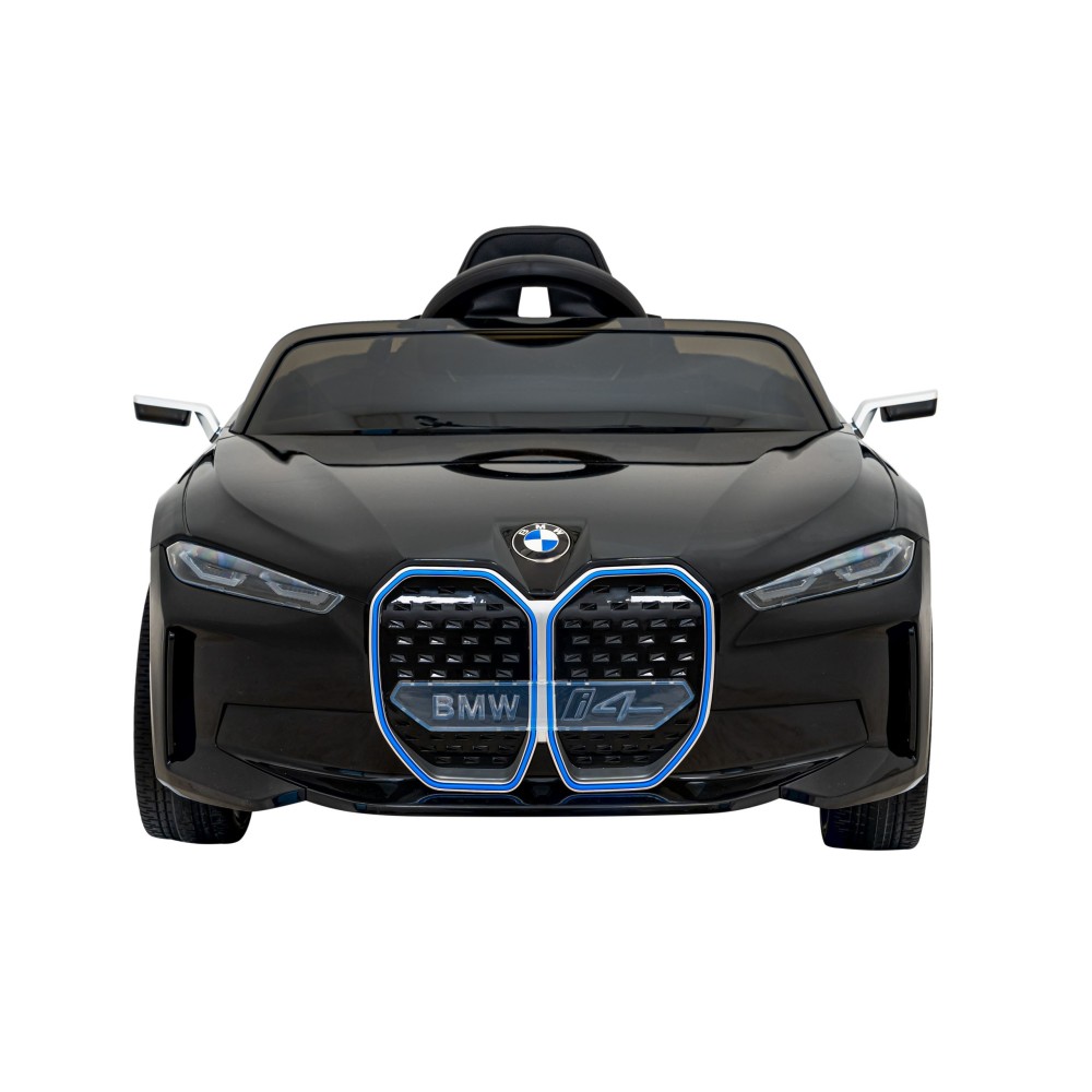 JOKO Elektrické autíčko BMW I4, penové kolesá, kožené sedadlo, čierne