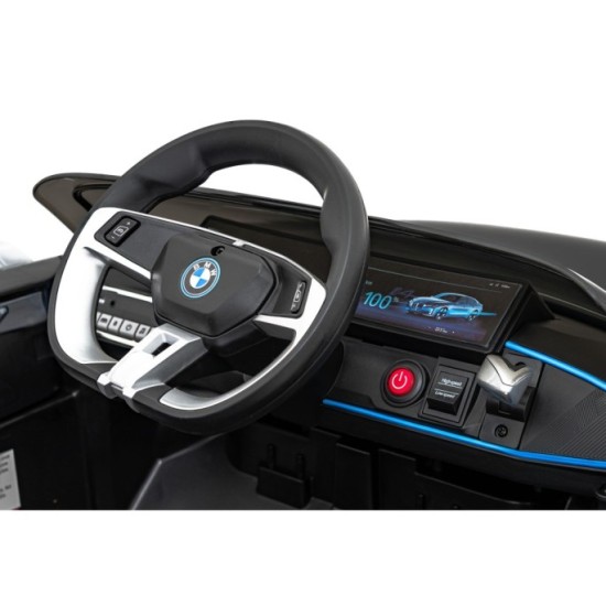 JOKO Elektrické autíčko BMW I4, penové kolesá, kožené sedadlo, čierne
