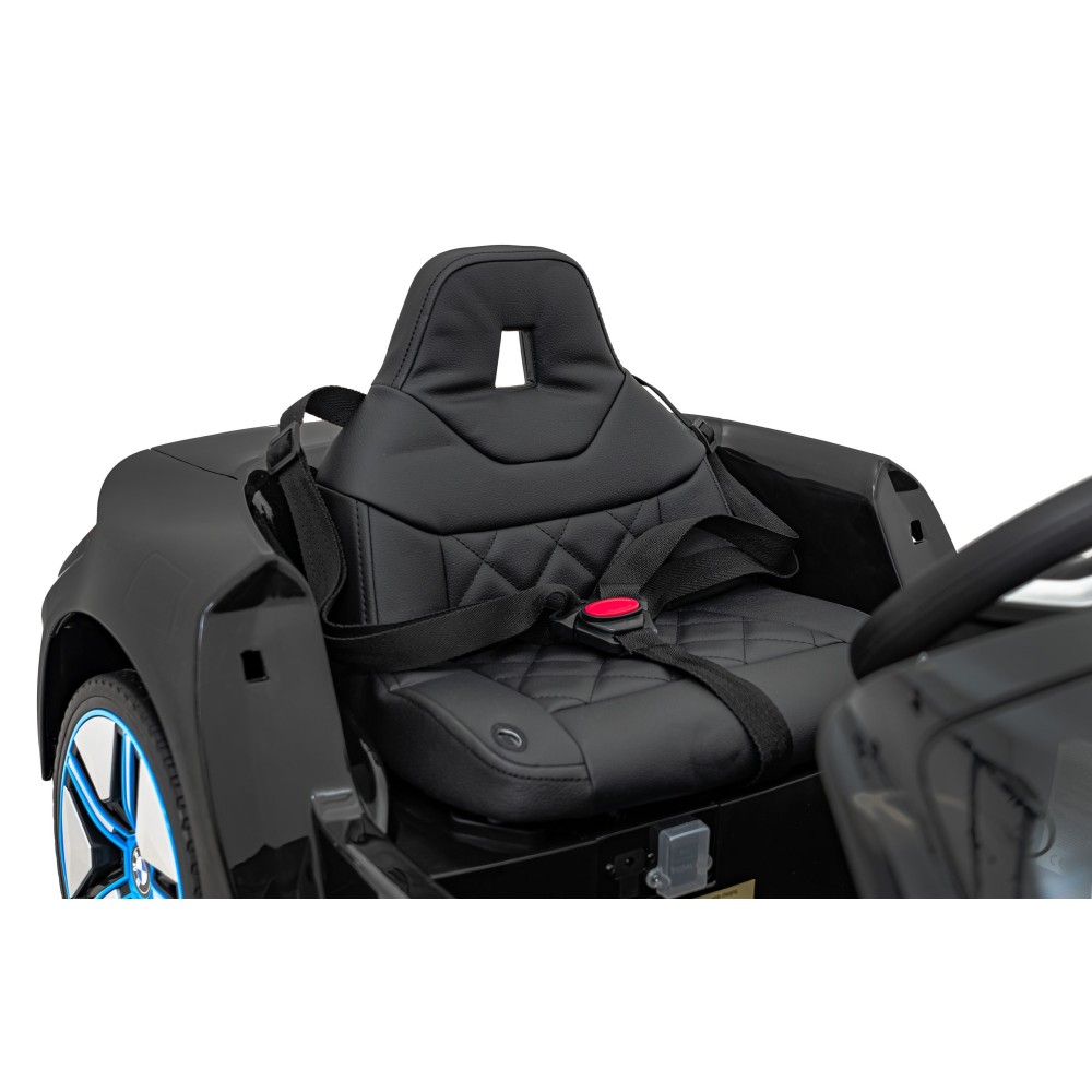 JOKO Elektrické autíčko BMW I4, penové kolesá, kožené sedadlo, čierne