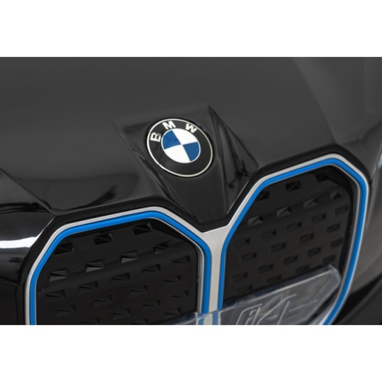 JOKO Elektrické autíčko BMW I4, penové kolesá, kožené sedadlo, čierne