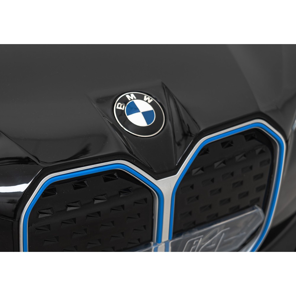 JOKO Elektrické autíčko BMW I4, penové kolesá, kožené sedadlo, čierne