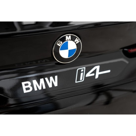 JOKO Elektrické autíčko BMW I4, penové kolesá, kožené sedadlo, čierne