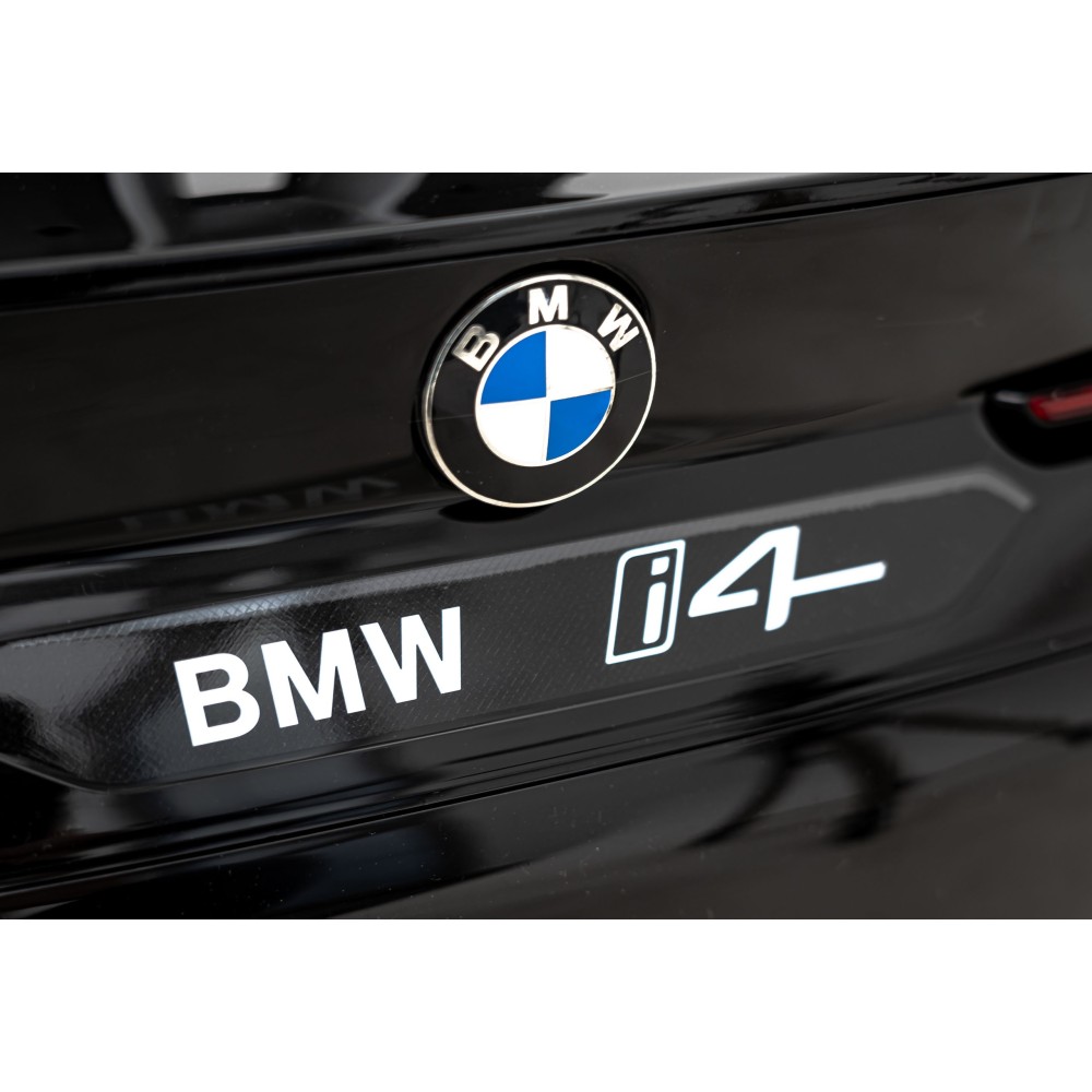 JOKO Elektrické autíčko BMW I4, penové kolesá, kožené sedadlo, čierne