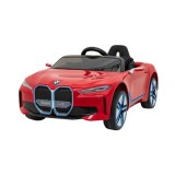 JOKO Elektrické autíčko BMW I4, penové kolesá, kožené sedadlo, červené