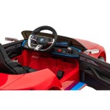 JOKO Elektrické autíčko BMW I4, penové kolesá, kožené sedadlo, červené