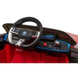 JOKO Elektrické autíčko BMW I4, penové kolesá, kožené sedadlo, červené