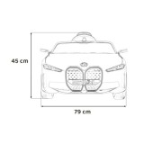 JOKO Elektrické autíčko BMW I4, penové kolesá, kožené sedadlo, červené