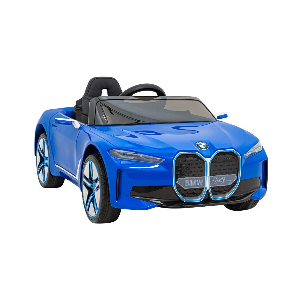 JOKO Elektrické autíčko BMW I4, penové kolesá, kožené sedadlo, modré