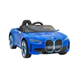 JOKO Elektrické autíčko BMW I4, penové kolesá, kožené sedadlo, modré