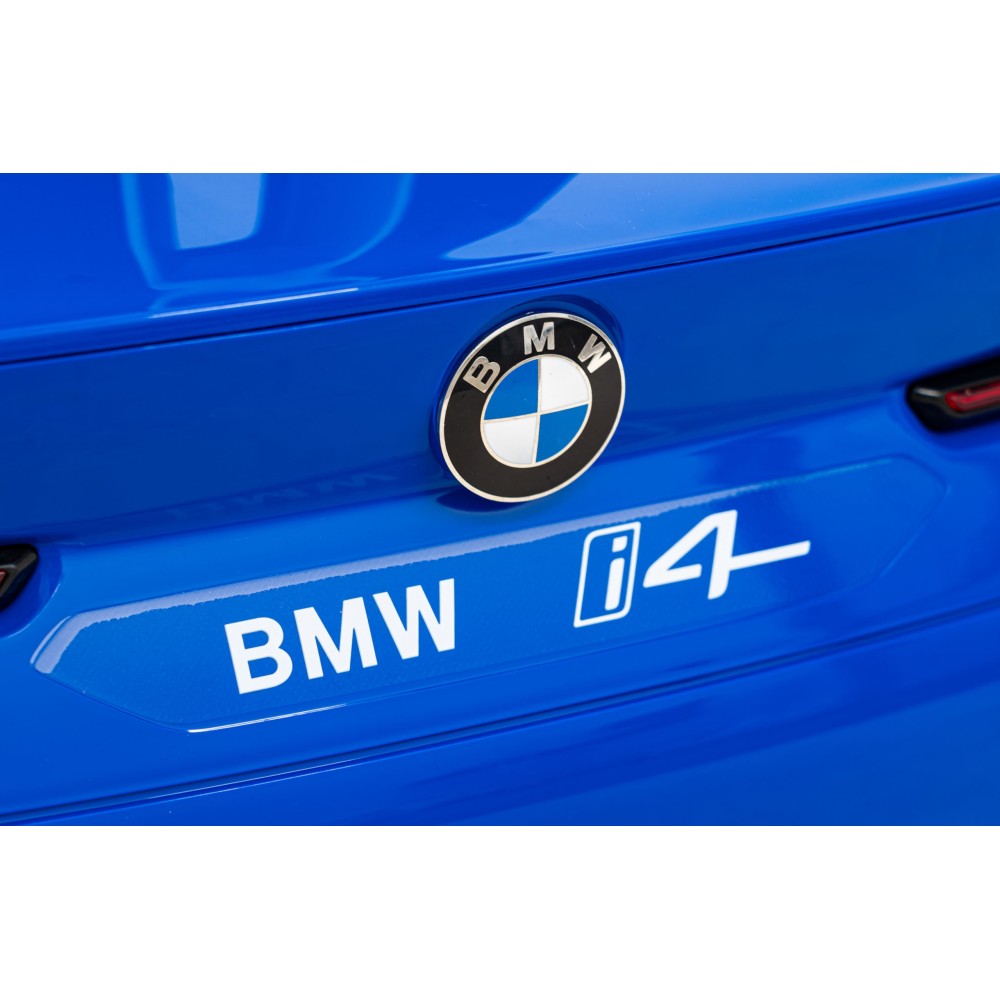JOKO Elektrické autíčko BMW I4, penové kolesá, kožené sedadlo, modré