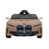 JOKO Elektrické autíčko BMW I4, penové kolesá, kožené sedadlo, hnedé