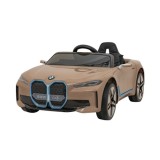 JOKO Elektrické autíčko BMW I4, penové kolesá, kožené sedadlo, hnedé