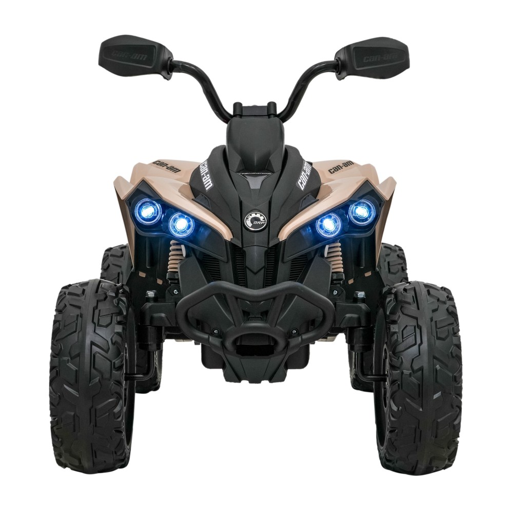 JOKO Elektrická Štvorkolka Maverick ATV 2x200W 24V, kožené sedadlo, penové kolesá, FM rádio, hnedá