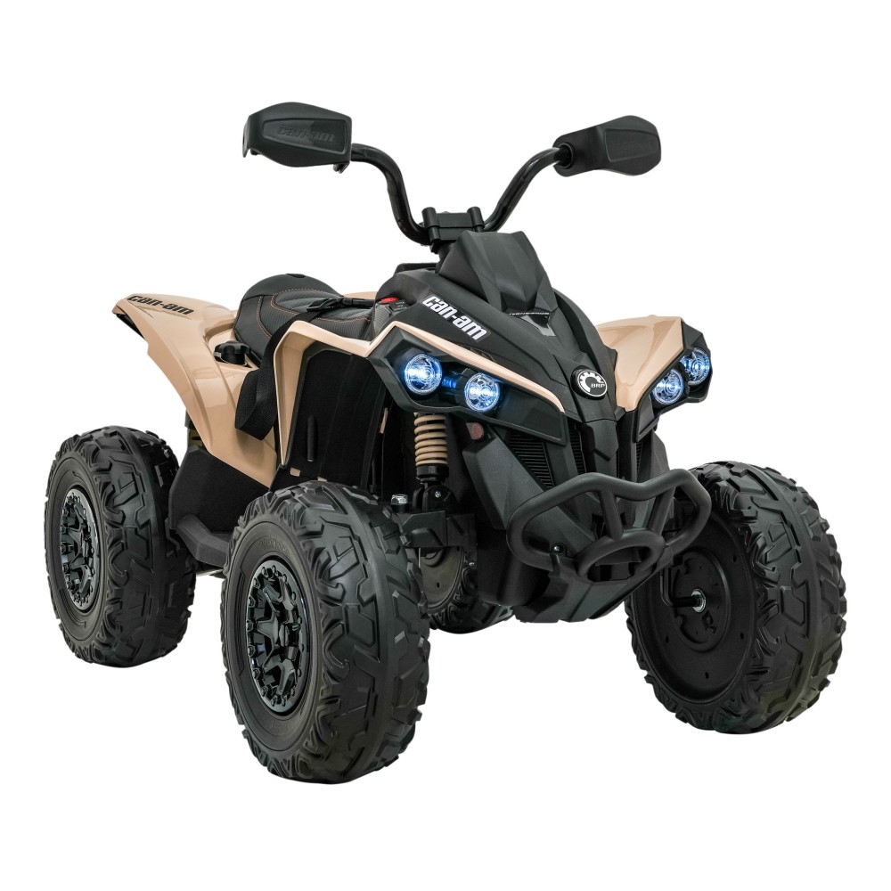 JOKO Elektrická Štvorkolka Maverick ATV 2x200W 24V, kožené sedadlo, penové kolesá, FM rádio, hnedá