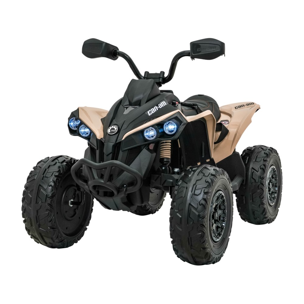 JOKO Elektrická Štvorkolka Maverick ATV 2x200W 24V, kožené sedadlo, penové kolesá, FM rádio, hnedá
